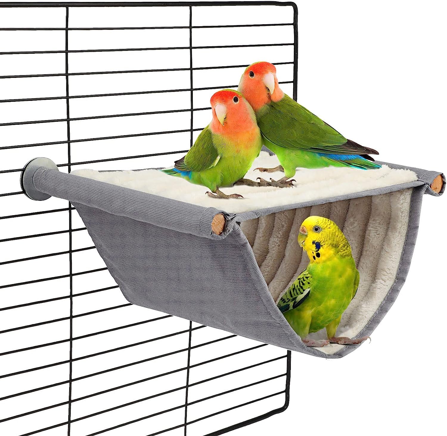 KUTKUT Casa de nido de pájaros para invierno, cálida, para loros, hamaca, tienda de campaña, jaula de pájaros, soporte para loros, periquitos, cacatúas, agapornis, cacatúas, pinzón, hámster,
