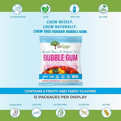 Miniatura 3 de Tree Hugger Chicle de burbujas de frutas, 2 onzas (paquete de 12)
