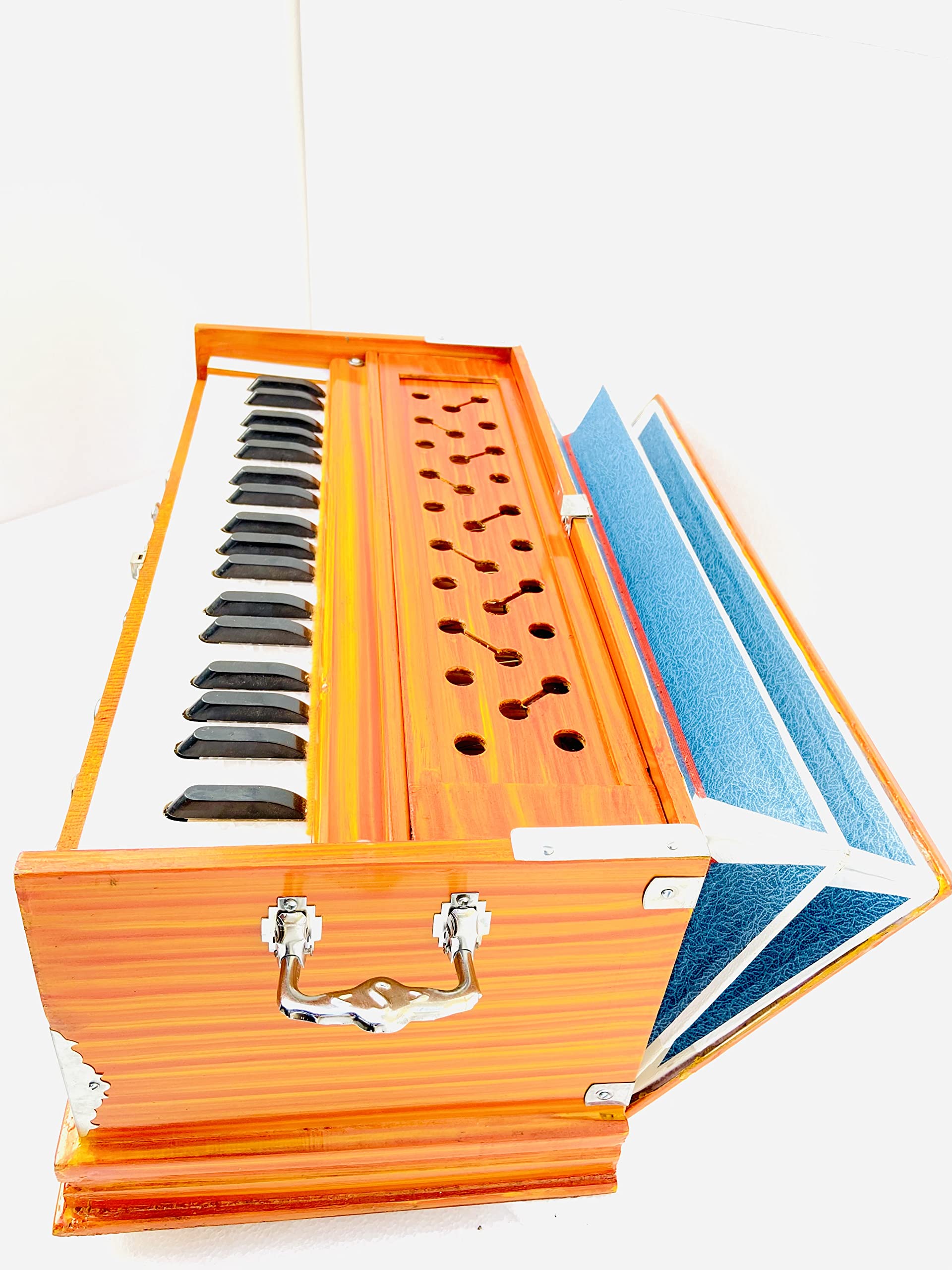 KHALSA MUSICAL Harmonium Beginners and Professionals |7 Stopper | 3 1/4 Octave | Double Bellow | 39 Keys | 2 Reeds (Bass- Male) K.M-image-27