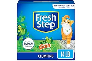 Fresh Step Clumping Cat Litter with Febreze Gain Scent