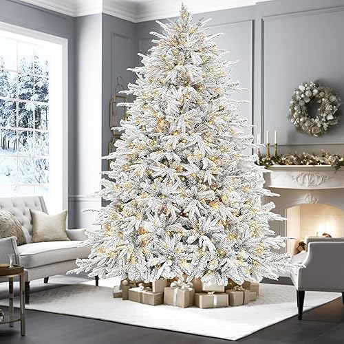 Miniatura 3 de Tacto muy grueso y realista Árbol de Navidad artificial preiluminado de 6.5 pies con 400 luces blancas cálidas, 1111 puntas de ramas de polietileno