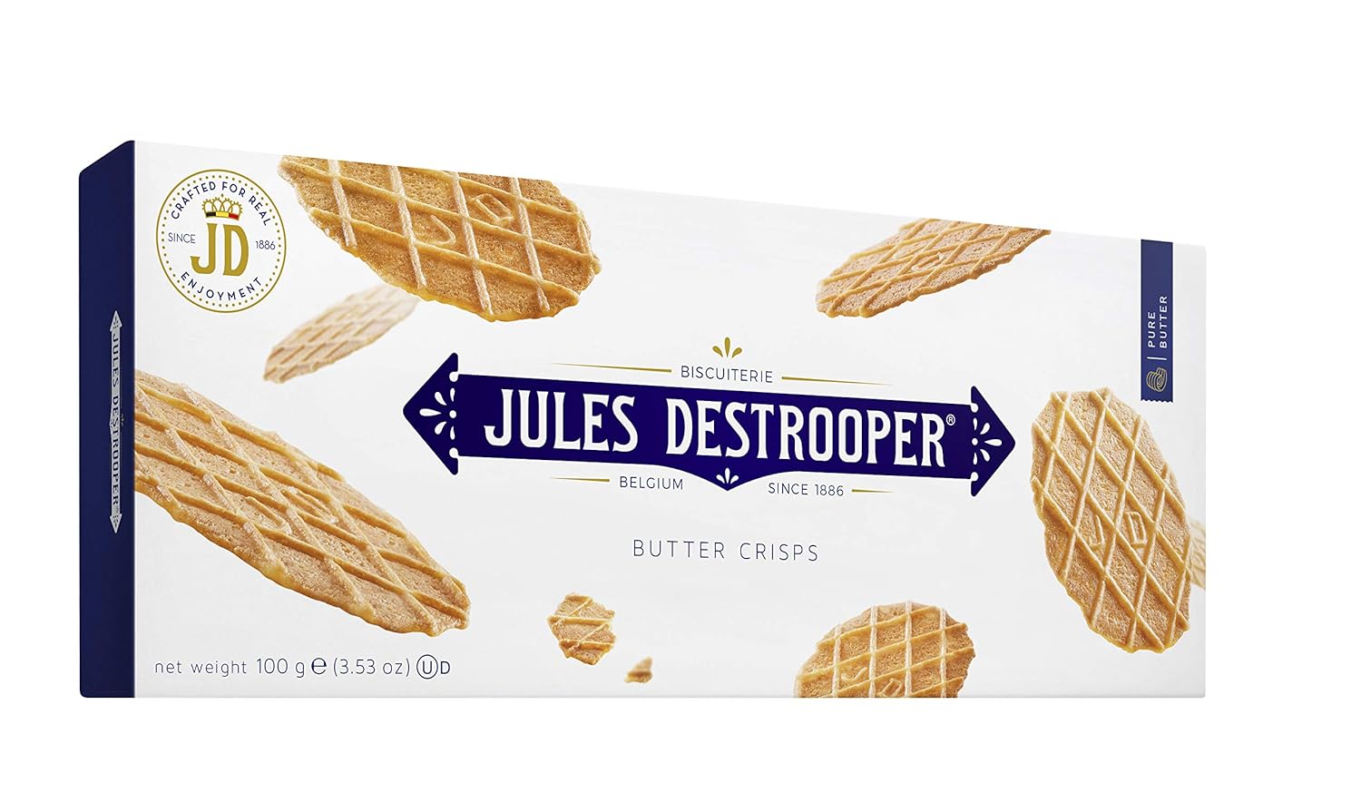 Jules Destrooper Butter Crisps 100 g (Pack of 5)