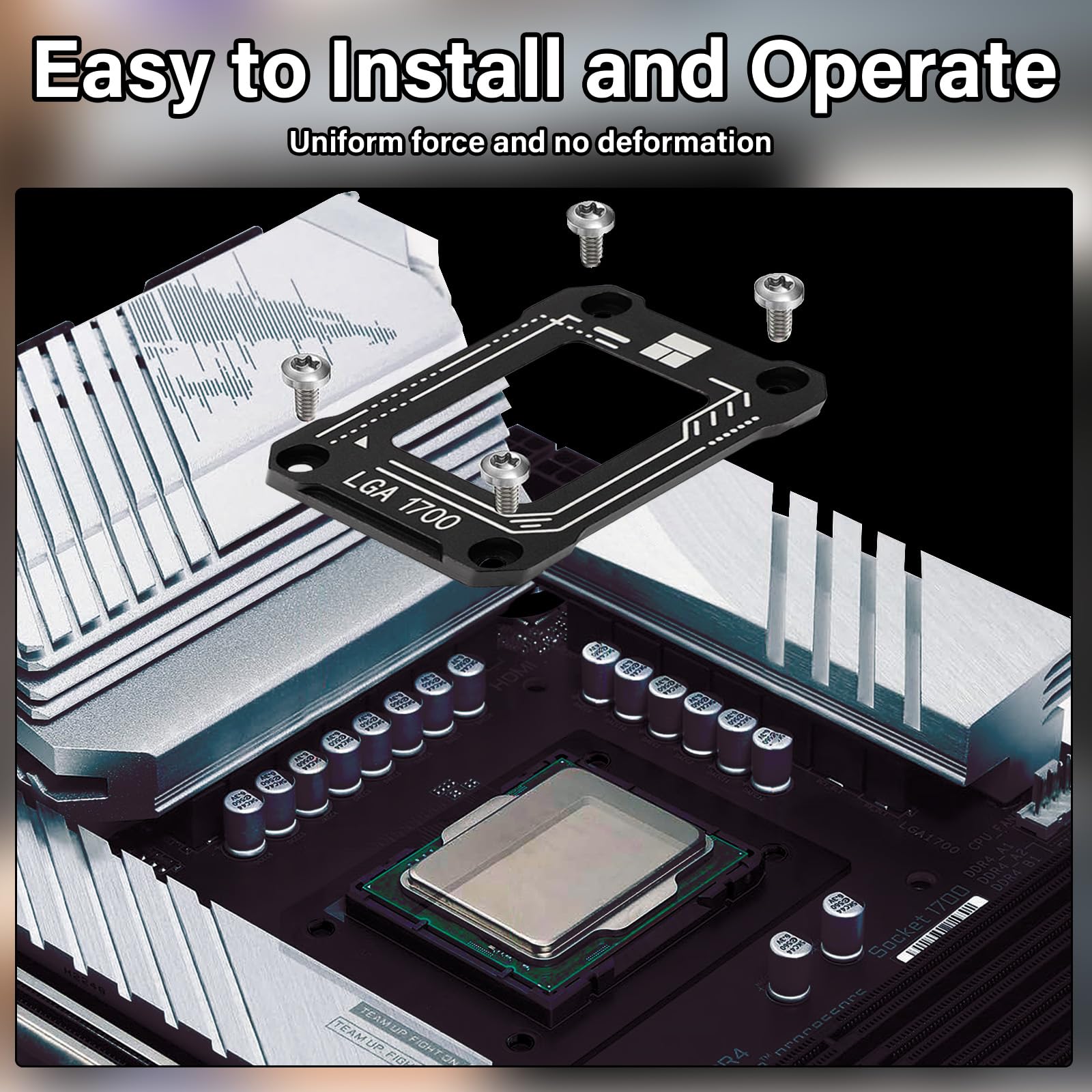 CPU Contact Frame V2 per LGA 1700 Retrofit Kit, Staffa 1700 Intel 12°/13°/14° Generazione Fibbia Anti-Piegatura