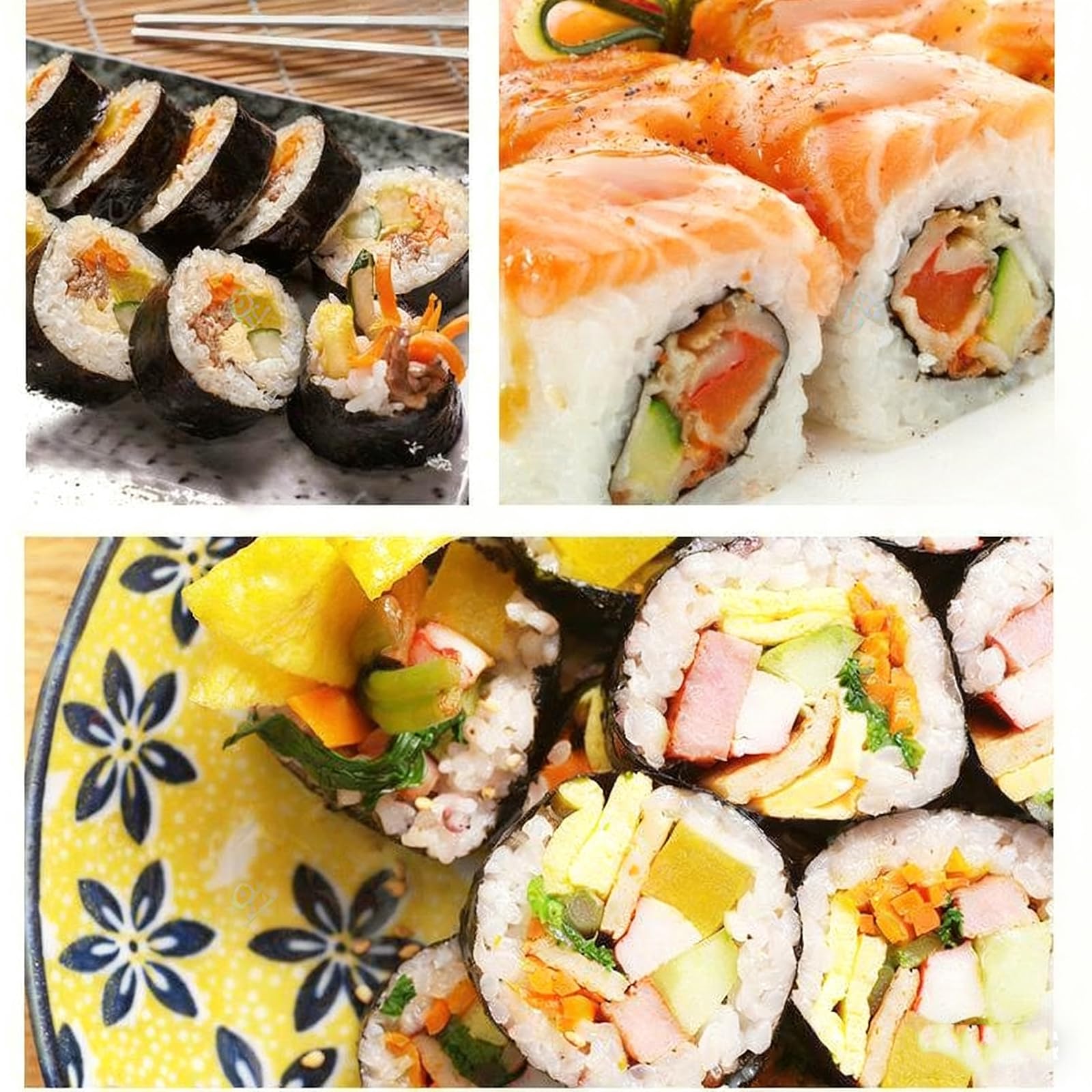 Sushi Rollschneider, Manuelle Sushi Schneidemaschine, 6 8 10 Segmente Einstellbar, Edelstahl Reiskugelschneider für Sushi Herstellung, Restaurant Küche Verwendung