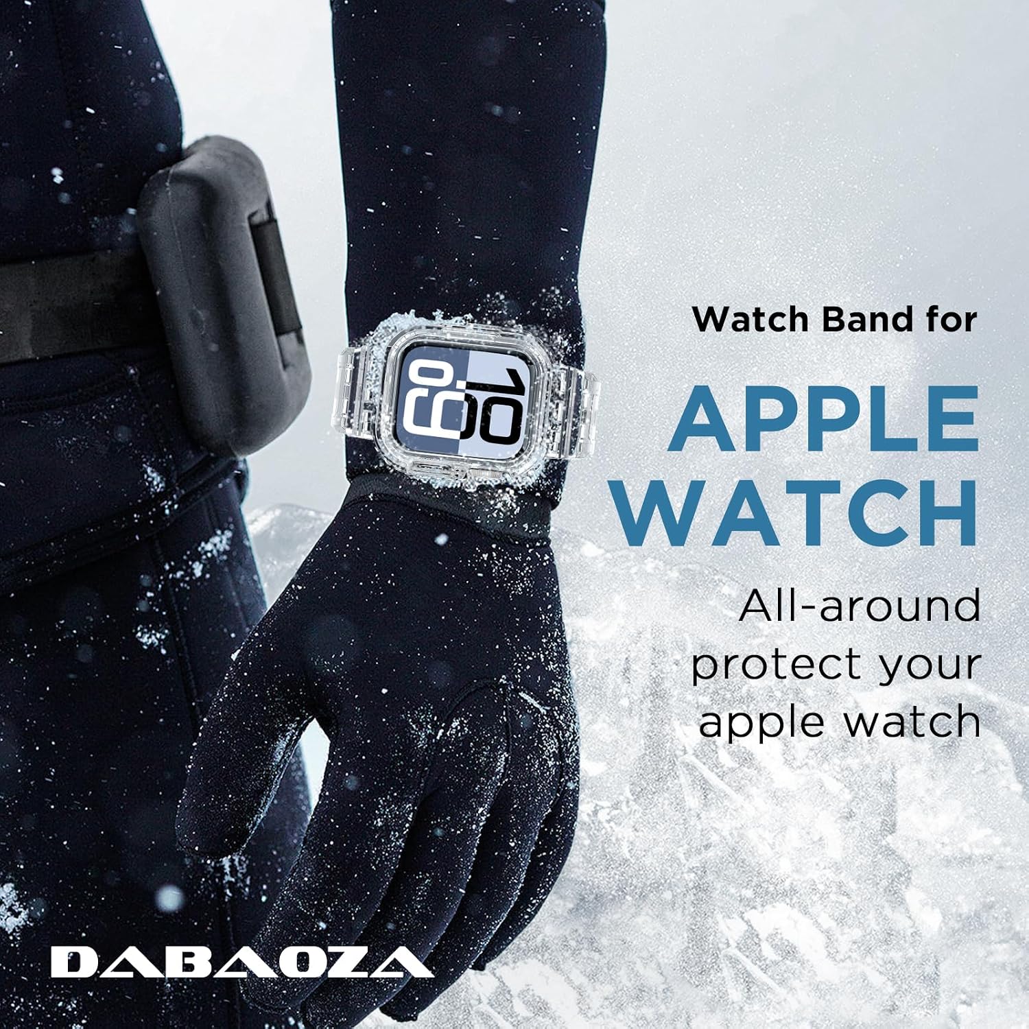 DABAOZA 5 Packs Compatible for Clear Apple Watch Band 46mm 45mm 44mm 42mm 41mm 40mm 38mm 49mm, Jelly Crystal Women Men TPU Strap for iWatch Series 11 10 9 8 7 6 SE 5 4 3 2 1 Ultra 3 2