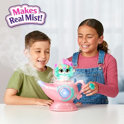 Miniatura 4 de Magic Mixies - Lámpara Magic Genie con juguete de peluche interactivo de 8 pulgadas, más de 60 sonidos y reacciones, despliega un Genie Mixie,