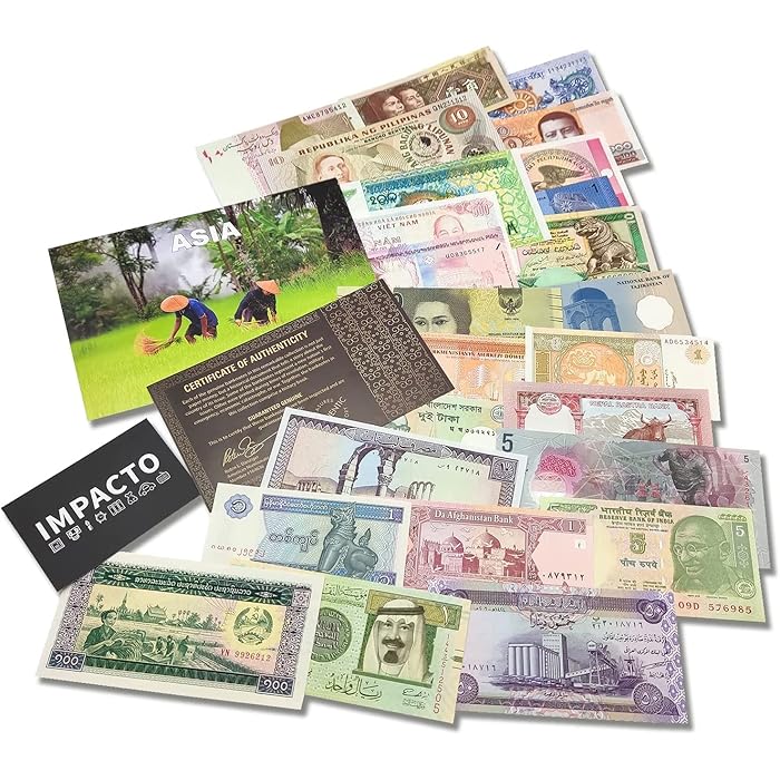 Buy World Paper Money 14 Banknotes From Asia Elevate Your Foreign