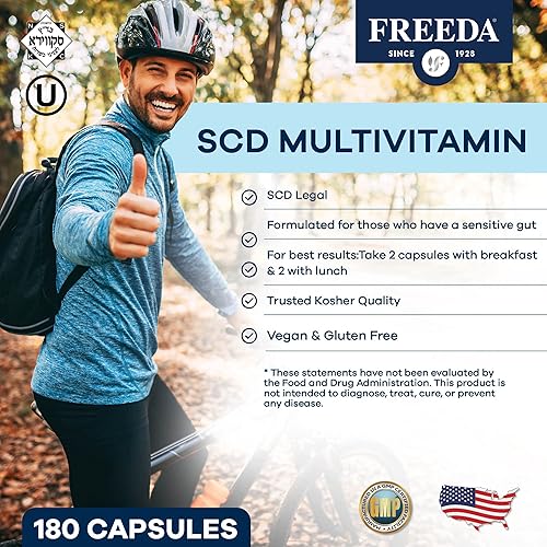 Miniatura 2 de FREEDA SCD Multivitamínico – Suplemento multivitamínico diario para hombres y mujeres – Vegano, sin gluten, SCD Legal – Vitaminas para adultos