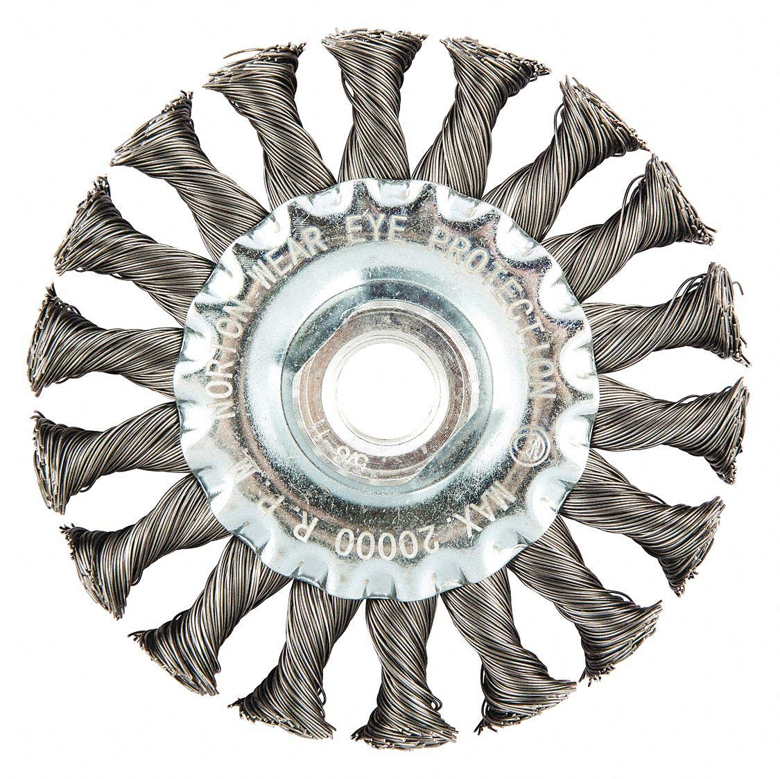 Wire Wheel Brush, Knotted, Carbon Steel (5 Pieces)