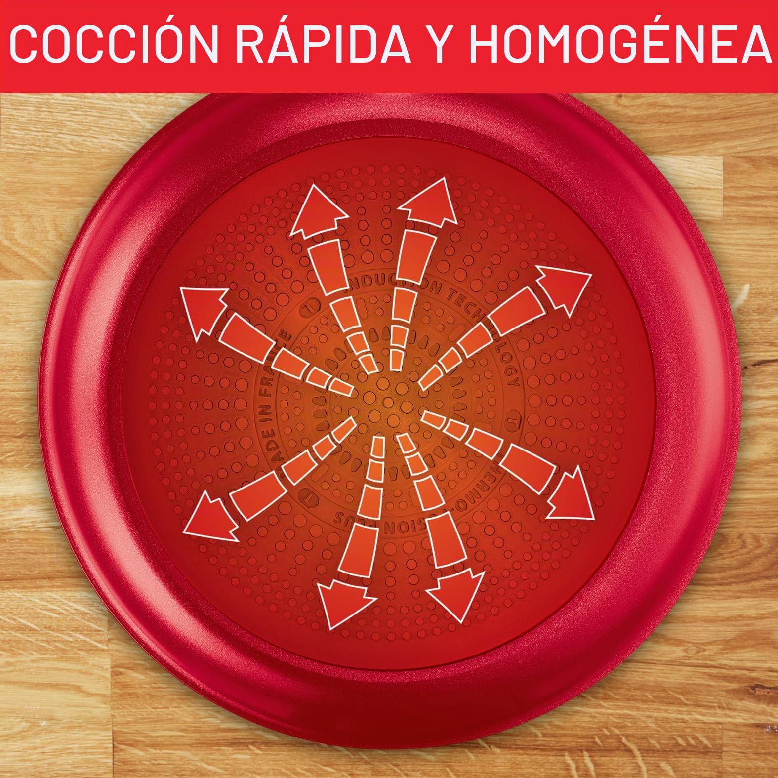 Tefal - Olla de 24 cm, inducción, revestimiento antiadherente, indicador de temperatura, tapa de cristal, mango cómodo, comida deliciosa y saludable, fabricado en Francia, Daily Expert C2894602