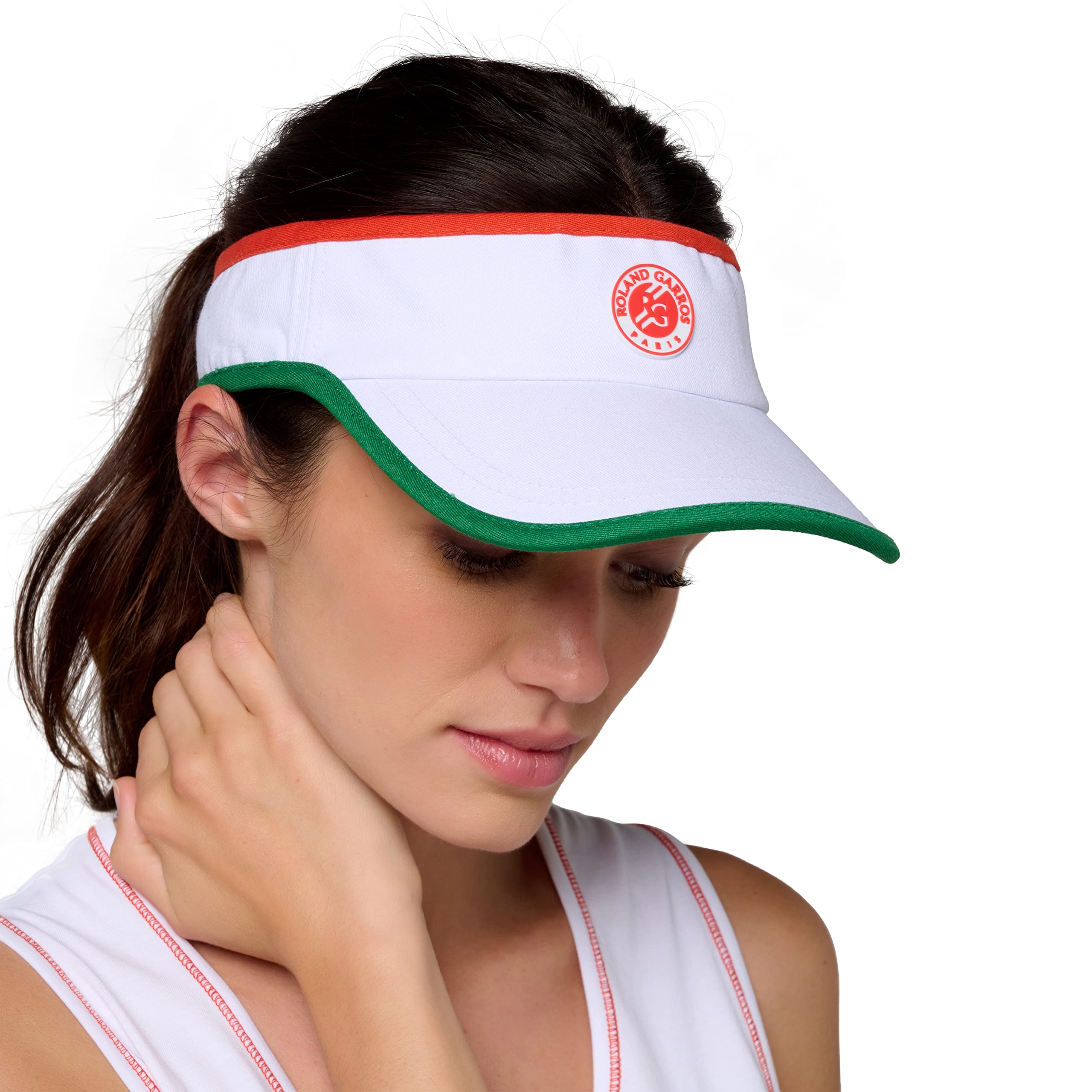 Roland-Garros - Visière Héritage - 100% Coton - Unisexe - Blanc - Taille Unique