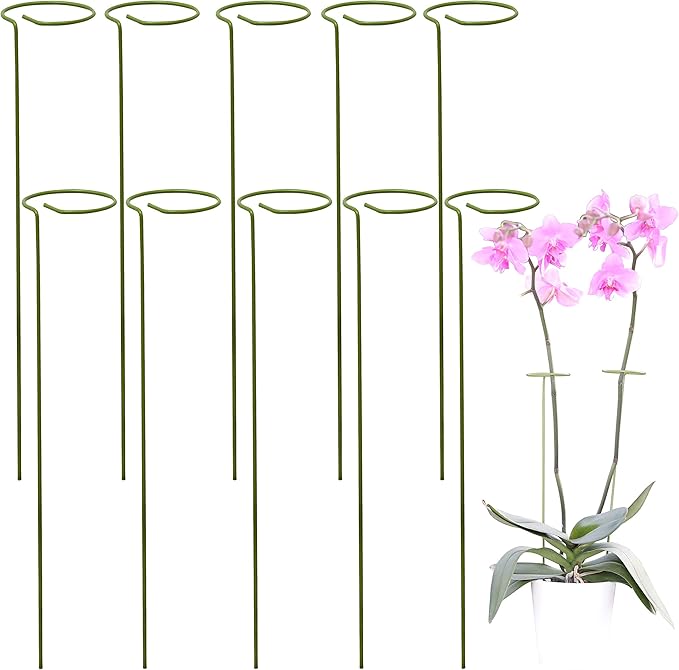 10 Pack Plant Supports for Garden Help Your Flowers Grow Plant Support Sticks for Plants and