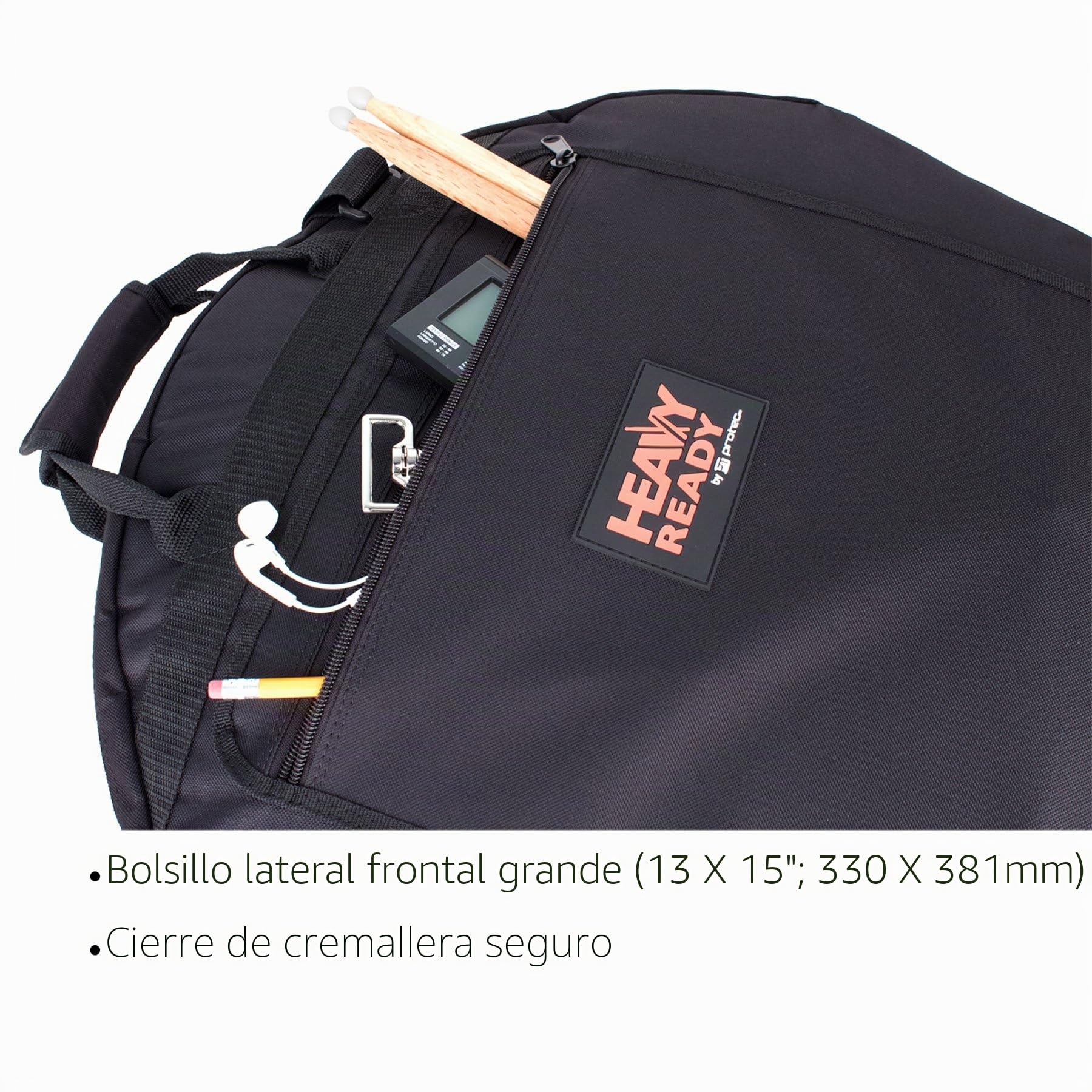 Pro Tec Heavy Ready Series HR230 - Bolsa para platillos de 55,9 cm con Correa para el Hombro