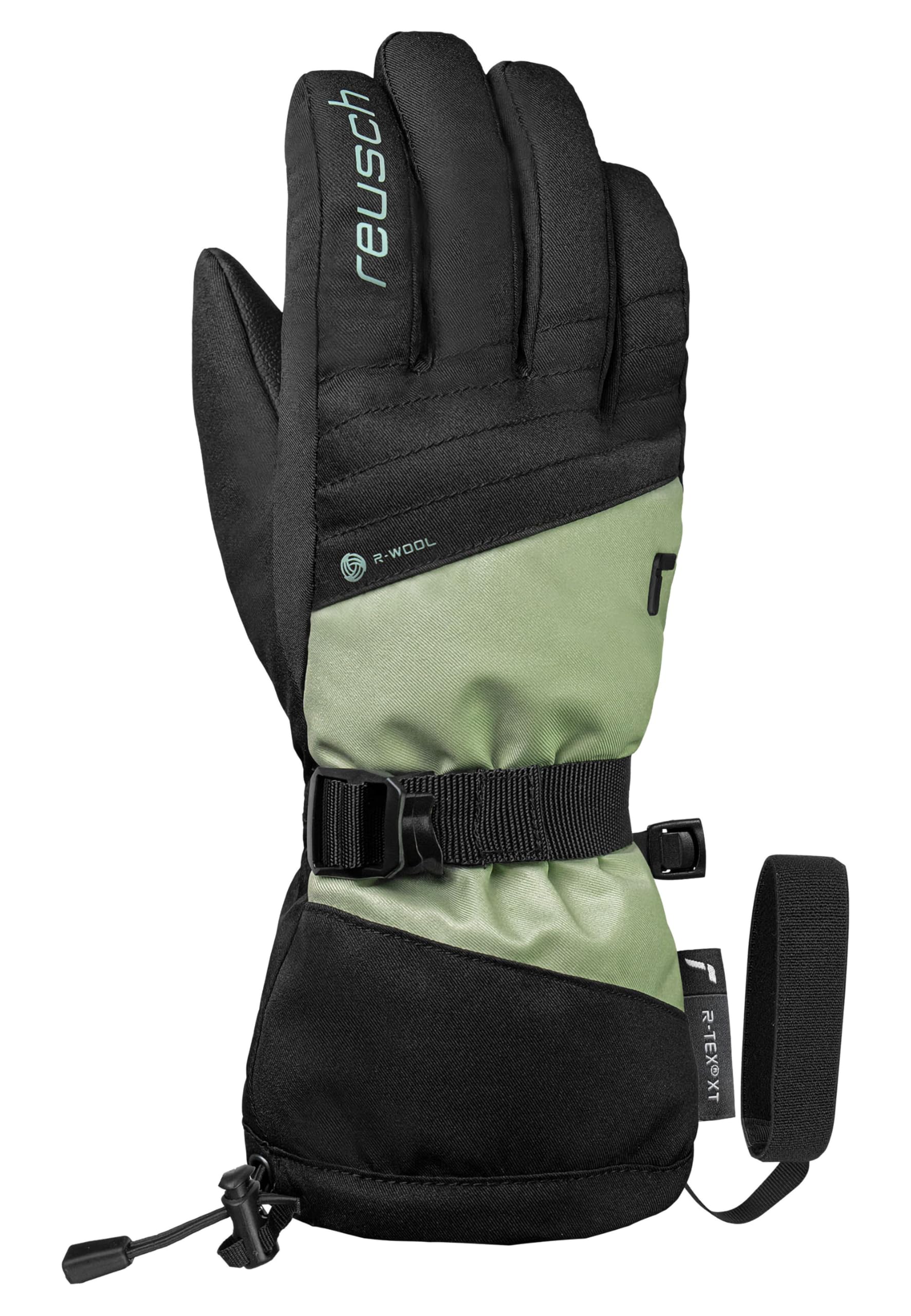 Reusch Andrea R-TEX XT Rękawice narciarskie dla dzieci i młodzieży – ciepłe, wodoodporne rękawiczki zimowe z funkcją softshell i ekranu dotykowego – z paskiem na nadgarstek – do jazdy na nartach i na
