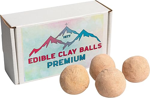 Miniatura 8 de HITT Bolas de arcilla comestible prémium – Arcilla roja melocotón para comer cero aditivos, alimentos ASMR para antojos de pica, suciedad comestible
