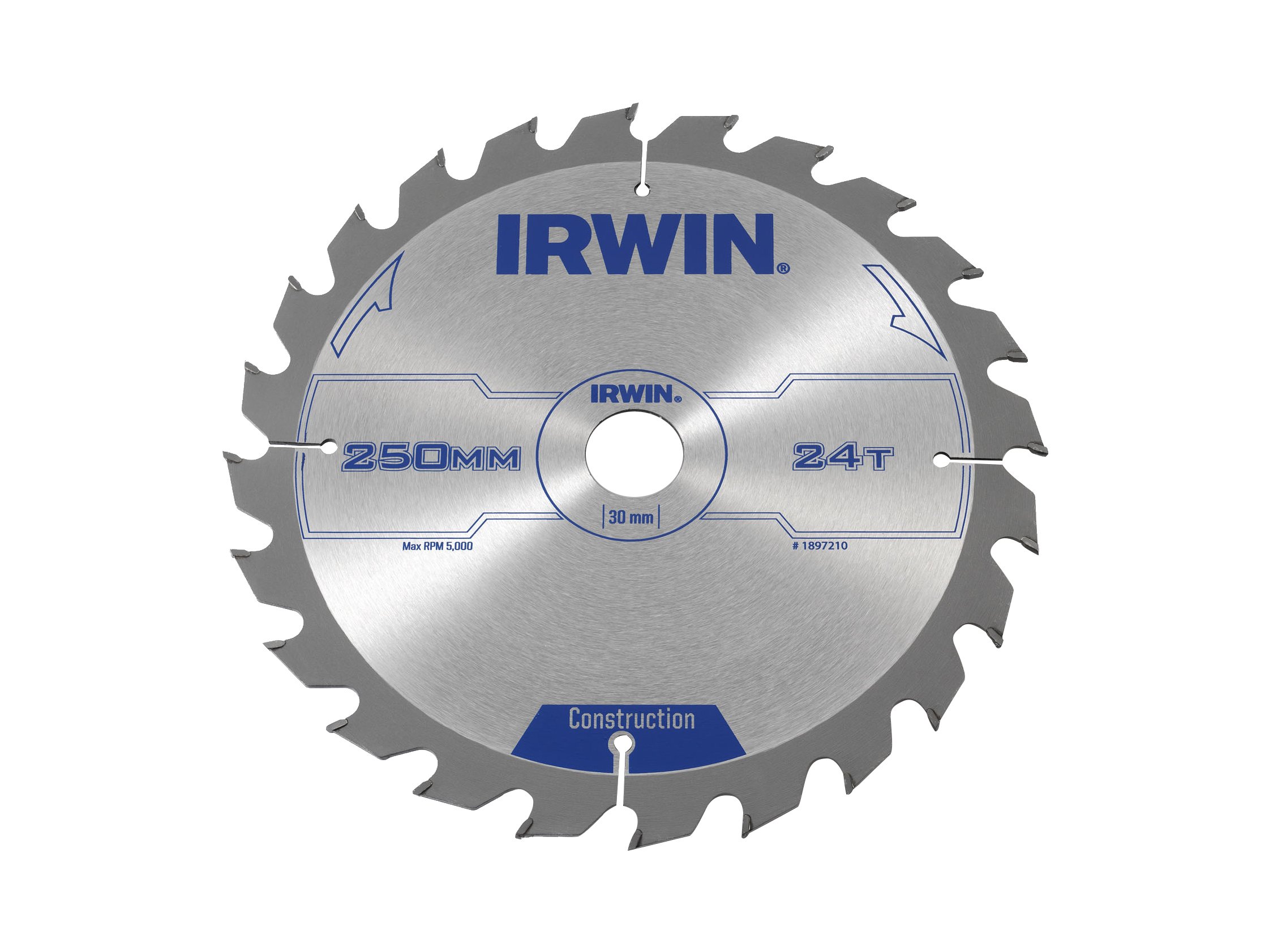 Irwin ATB Construction Circular Saw Blade 250mm 24T 30mm