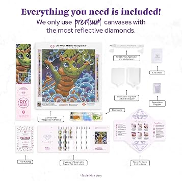 DIAMOND ART CLUB Bubbles - Spangler Diamond Painting Kit, Fun DIY Crafts for Adults, Round Diamond Art Canvas, 13 x 13 (32.8 cm x 32.8 cm)