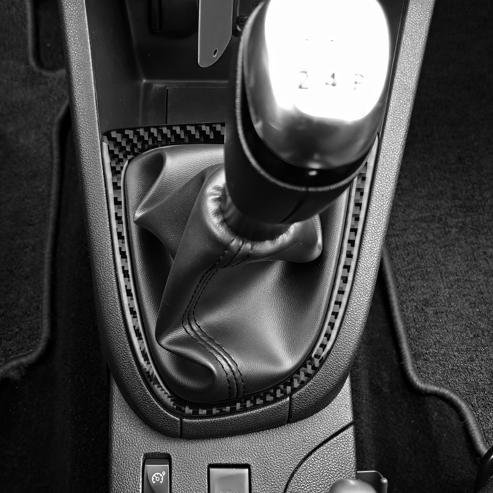 KUNGKIC Pour Renault Clio 4 Mk4 IV 2013 2014 2015 2016 2017 2018 Accessoires Real Fibre de Carbone Voiture Centre Console Levier de Vitesse Vitesse Cadre Extérieur Panneau Autocollant Voiture Pièces