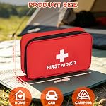 First Aid Sac vide, Pochette Oxford étanche avec fermeture à glissière ouverte, Poches en mesh transparents, poignée de transport, DIY Kit d'urgence pour famille, Maison, Voiture, Animaux, Bureau, Extérieur, Voyage, Camping