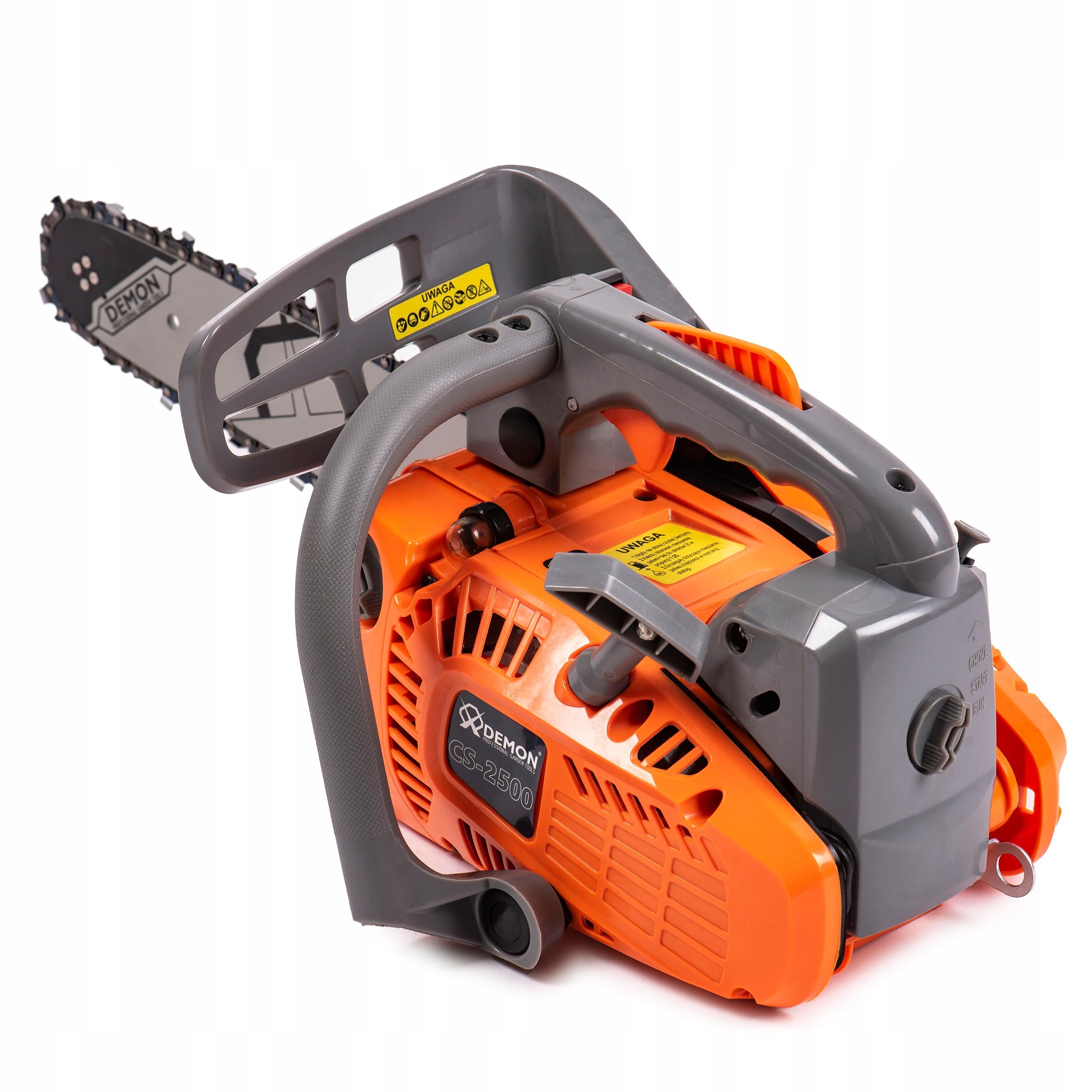 DEMON Motorsäge mit Verbrennungsmotor | leicht | 25,4 cc | 1,2 PS / 0,9 kW | 3200 U/min | Nutzlänge 25 cm