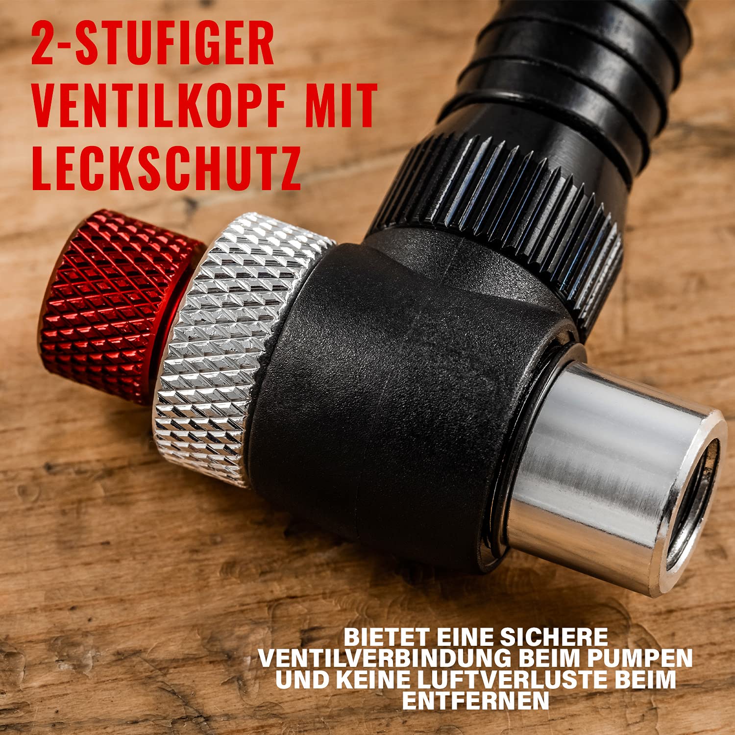 Pro Bike Tool Hochdruck Dämpferpumpe für MTB, Rennrad und Motorrad - High-Pressure Pump bis 300 PSI/20 Bar für Federung und Dämpfer - Mini Dämpferpumpe mit Manometer und ergonomischem Griff