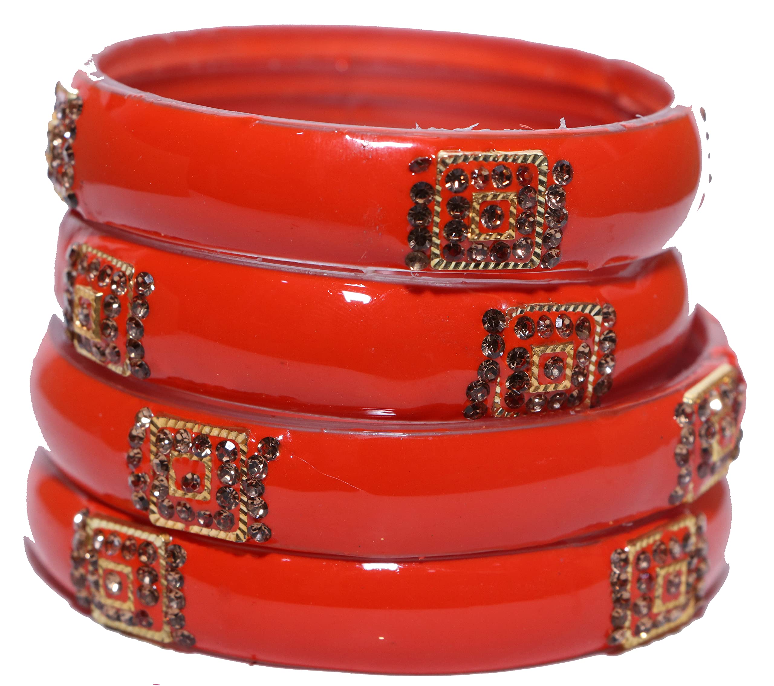 Shubhlaxmi Glass Girls Kada Set (Pack Of 4) (2.4, Orange) (B0B642CVYQ) Amazon Price History, Amazon Price Tracker