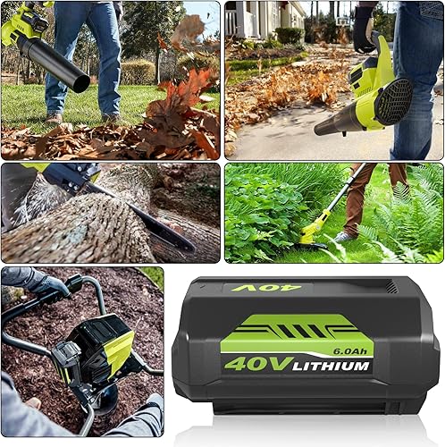 Miniatura 4 de Dosctt Batería de litio OP4026 de 6.0Ah de 40 voltios compatible con batería Ryobi de 40 V OP4050A OP40601 OP4026A OP4040 OP4030 OP4050 OP4015