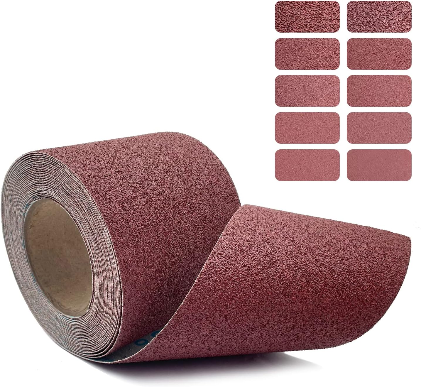 60 Grit Emery Cloth Roll, 4.5 Inch Wide 32.8 Ft Long (Equals 1/4 Sheet Sandpaper 71 Pcs) Abrasive Sandpaper Rolls for Metal Automotive Wood Furniture Sanding Paper Drum Palm Sander (60 Grit)