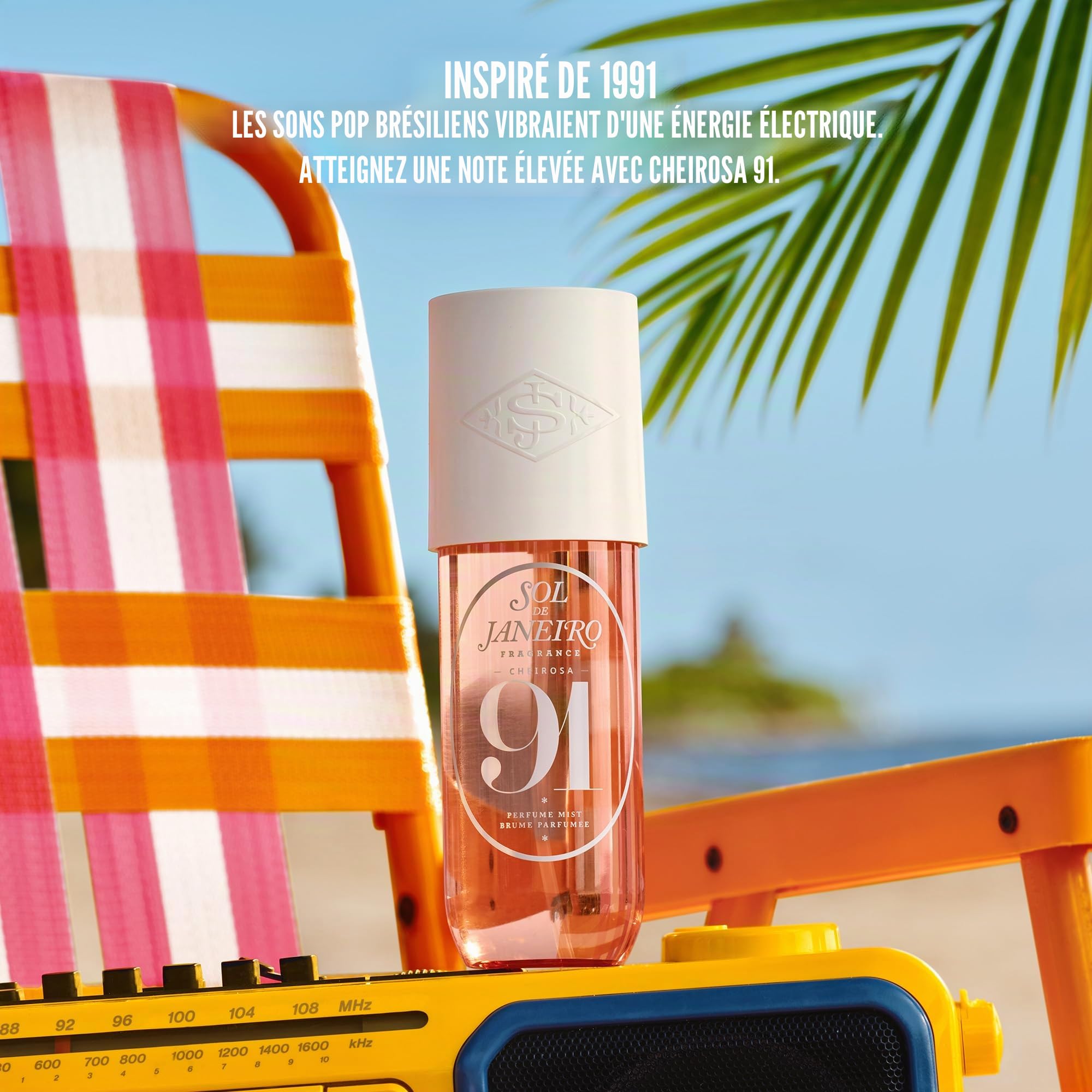 Sol de Janeiro Cheirosa 91 Spray pour le corps avec fruit de la passion, caramel miel et rose, parfum floral, végétalien et sans parabène