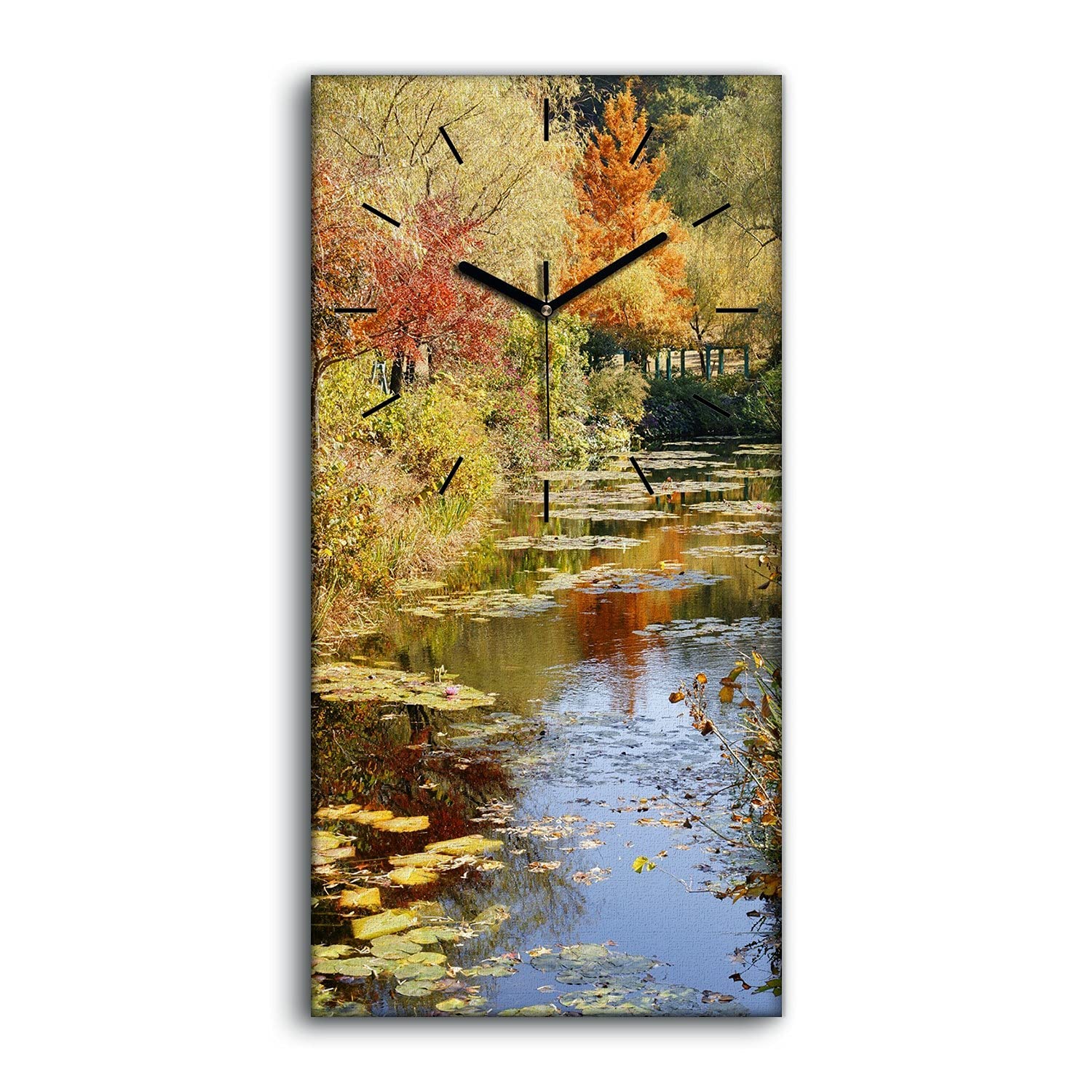 Horloge sur Toile Automne Acer 30x60cm Coloray pour Salon