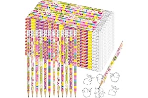 300 Pieces Bulk Easter Assorted Pencils Pack with Erasers