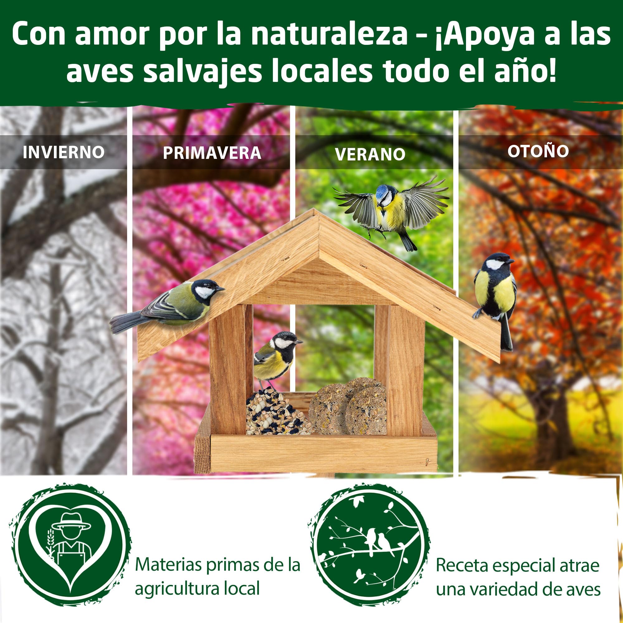 Eggersmann volaris 25 kg Granos Volaris | Rica en grasas y energía | para todas las especie de aves | Alimento para pájaros silvestres durante todo el año | Semillas de girasol para pájaros silvestres