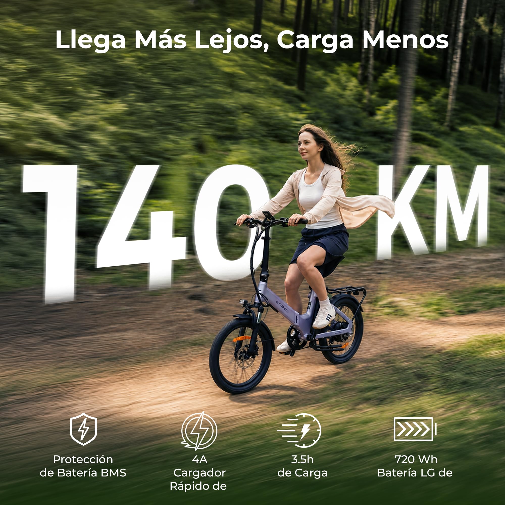 ENGWE O20 Boost Bicicleta Eléctrica Plegable