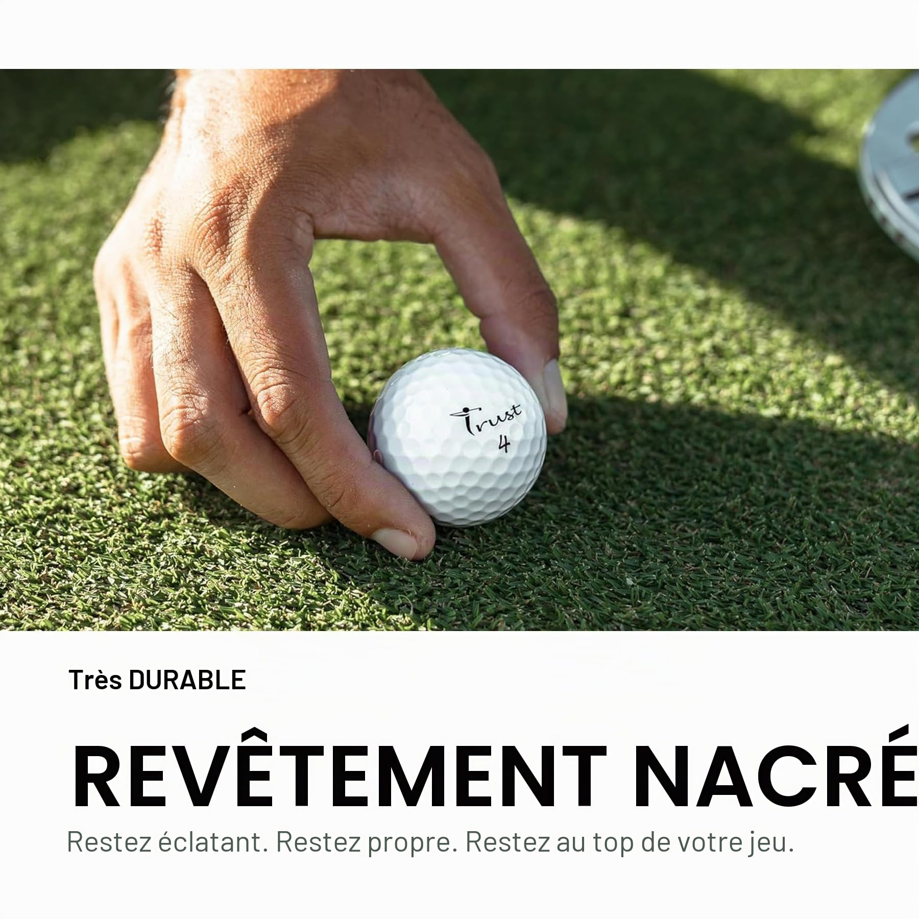 Trust Balles de Golf Bison V/X Power – pour Professionnels et Handicap Faible – Distance Maximale – Trajectoire Droite – Contrôle Ultime – Revêtement Uréthane – 12 ou 48 Balles