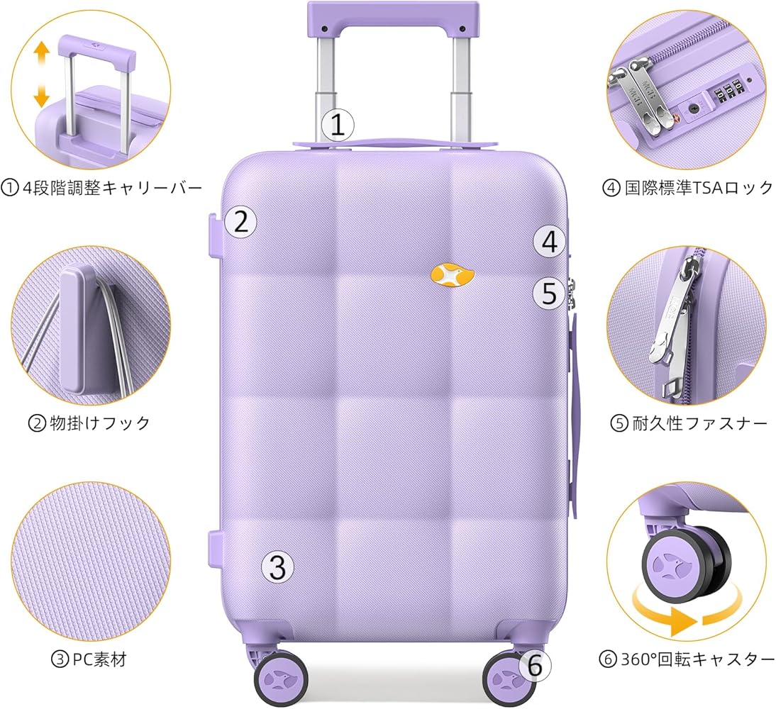 Amazon.co.jp: [MGOB] キャリーケース スーツケース 機内持ち込み