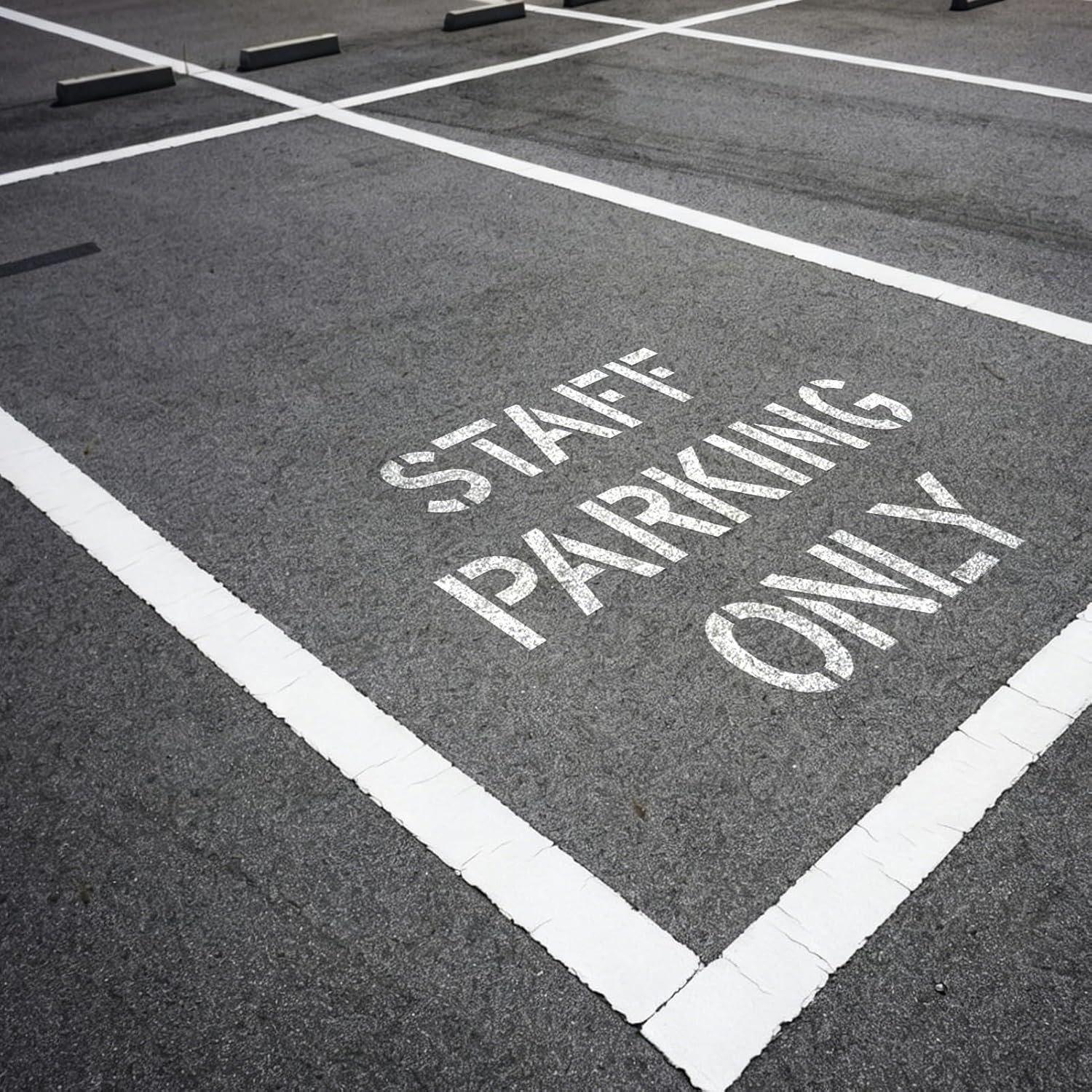 24” x 24” Staff Parking Only Stencil with 4” Letter Height, Reusable 1mm Thick Silicone Pavement Marking Template Spray Paint Stencil for Asphalt Concrete Parking Lot