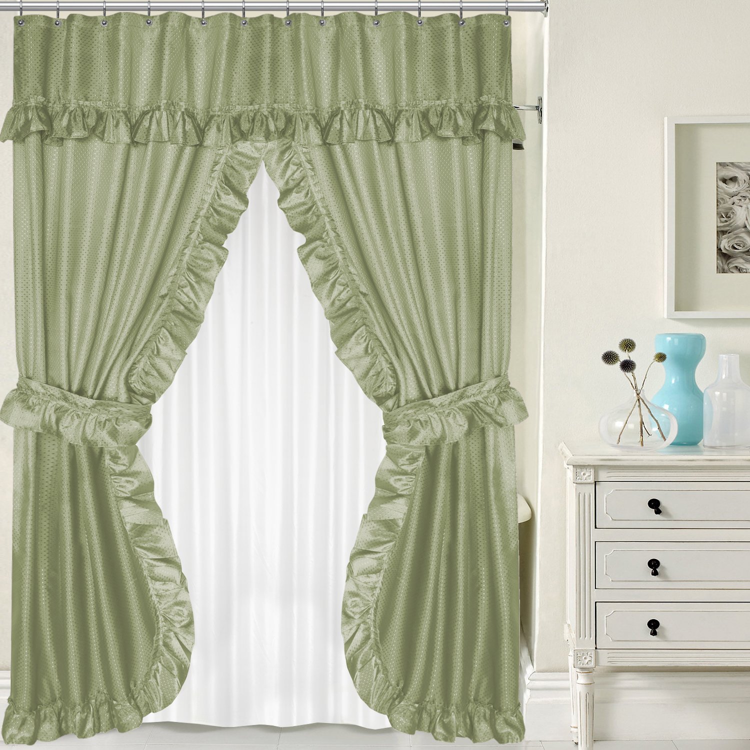 Priscilla Shower Curtains Curtains & Drapes