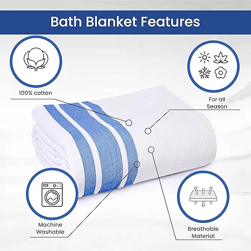 Miniatura 9 de Linteum - Manta de baño para pacientes hospitalarios mezclados de algodón textil, sábana de baño para cama, manta tamaño Queen, manta ligera, 90 x