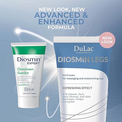 Miniatura 6 de Dulàc - Diosmin Legs 5.07 fl oz - Tratamiento de venas varicosas para piernas, crema de gel para circulación y arañas vasculares, efecto refrescante