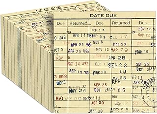 50Pcs Book Club Due Date Card Napkins Vintage Party Decorations Library Paper Napkins Reading Themed Party Supplies Tableware Books Lovers Gifts Hand Towel for Bridal Shower Birthday Favor Decor