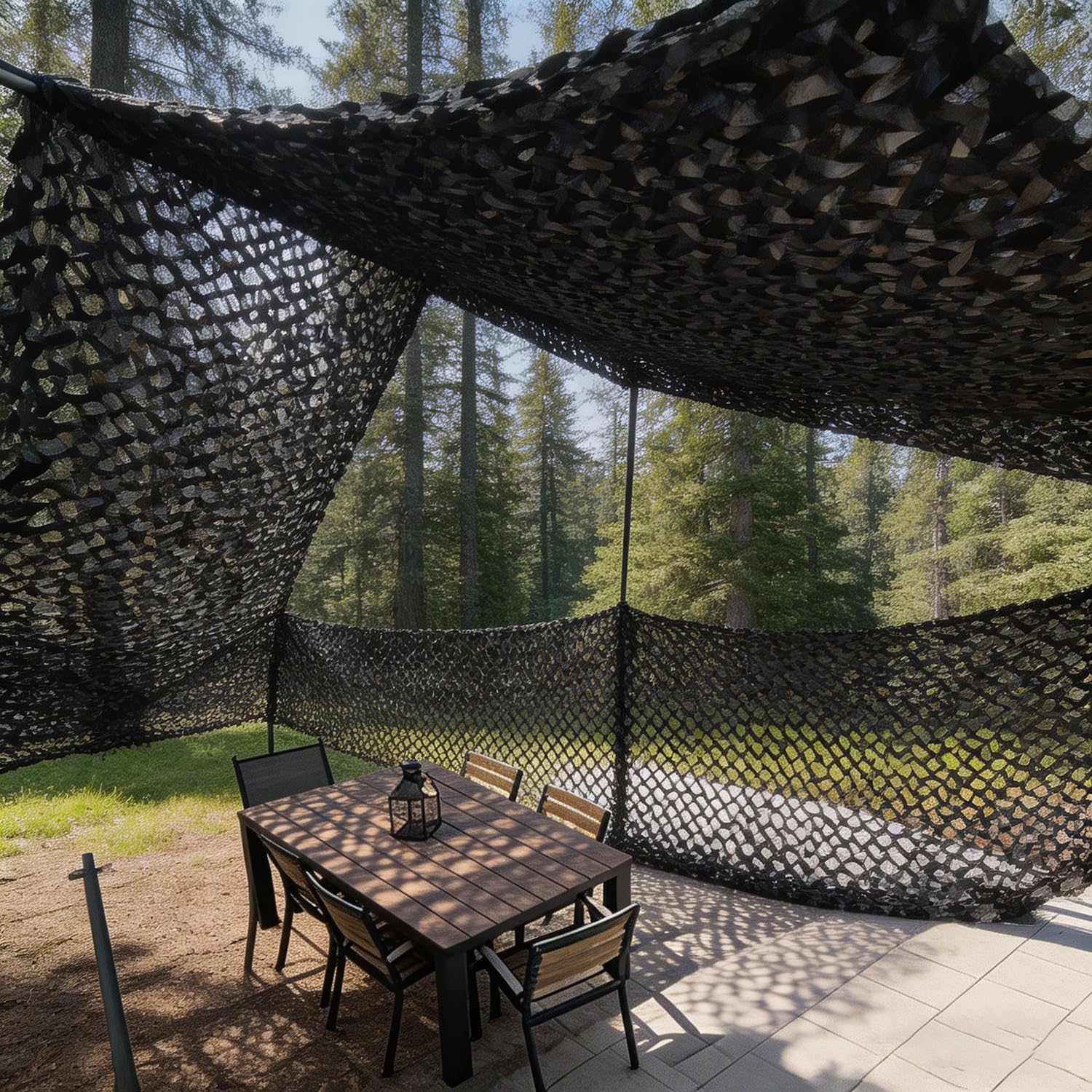 Red De Camuflaje De Caza 3x4.0m, Poliéster 210D Impermeable Y Anti-Desgarro, Malla De Ocultación para Puesto De Caza Y Observación De Aves(4x7.0m/13.1x23.0FT)