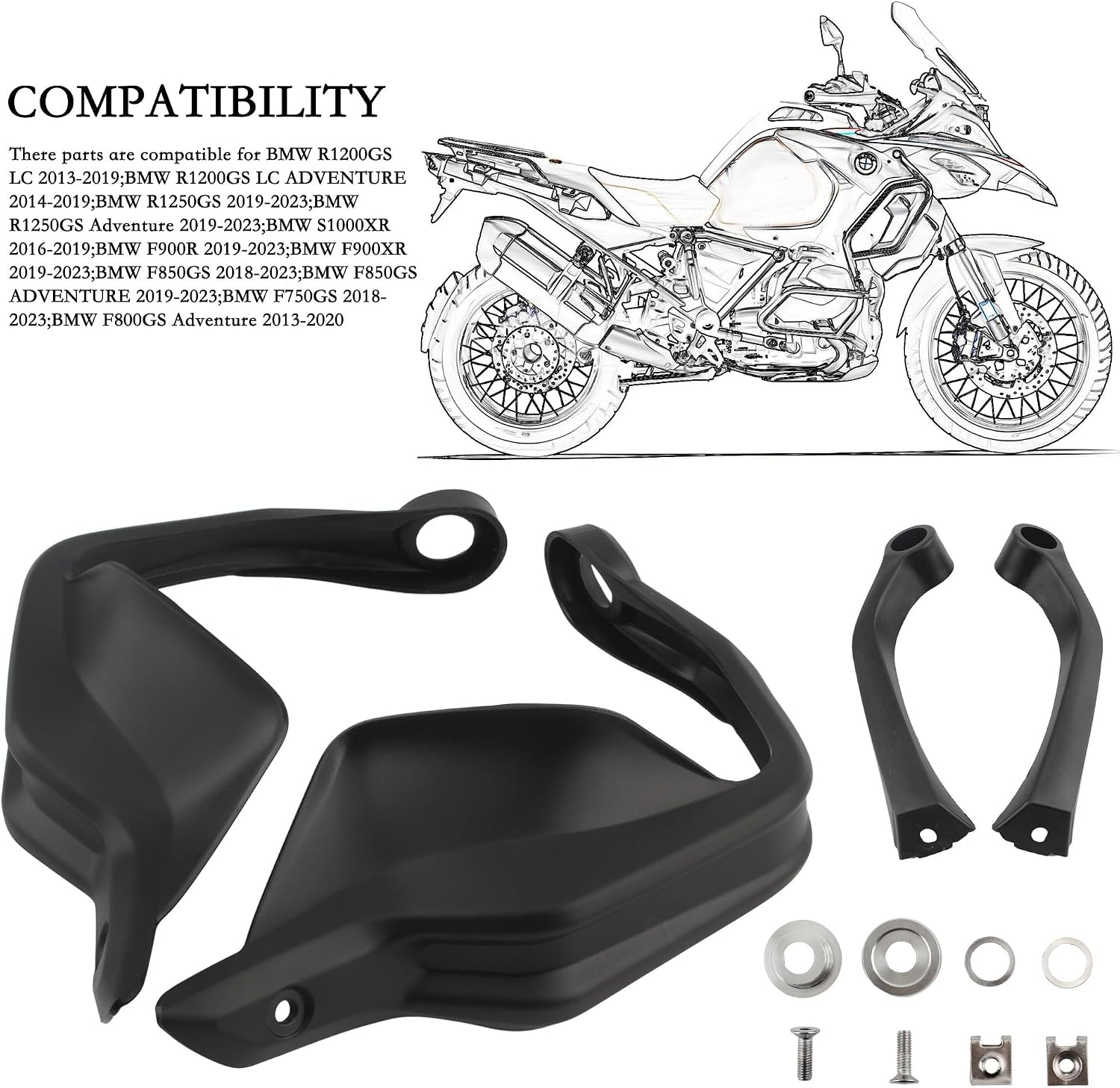 Dirt Bike Handguards,Motorcycle Handle Bar Hand Guard Wind Deflector Protector for BMW R1200GS ADV F800GS Adventure S1000XR 2013-2019 R 1250 GS LC