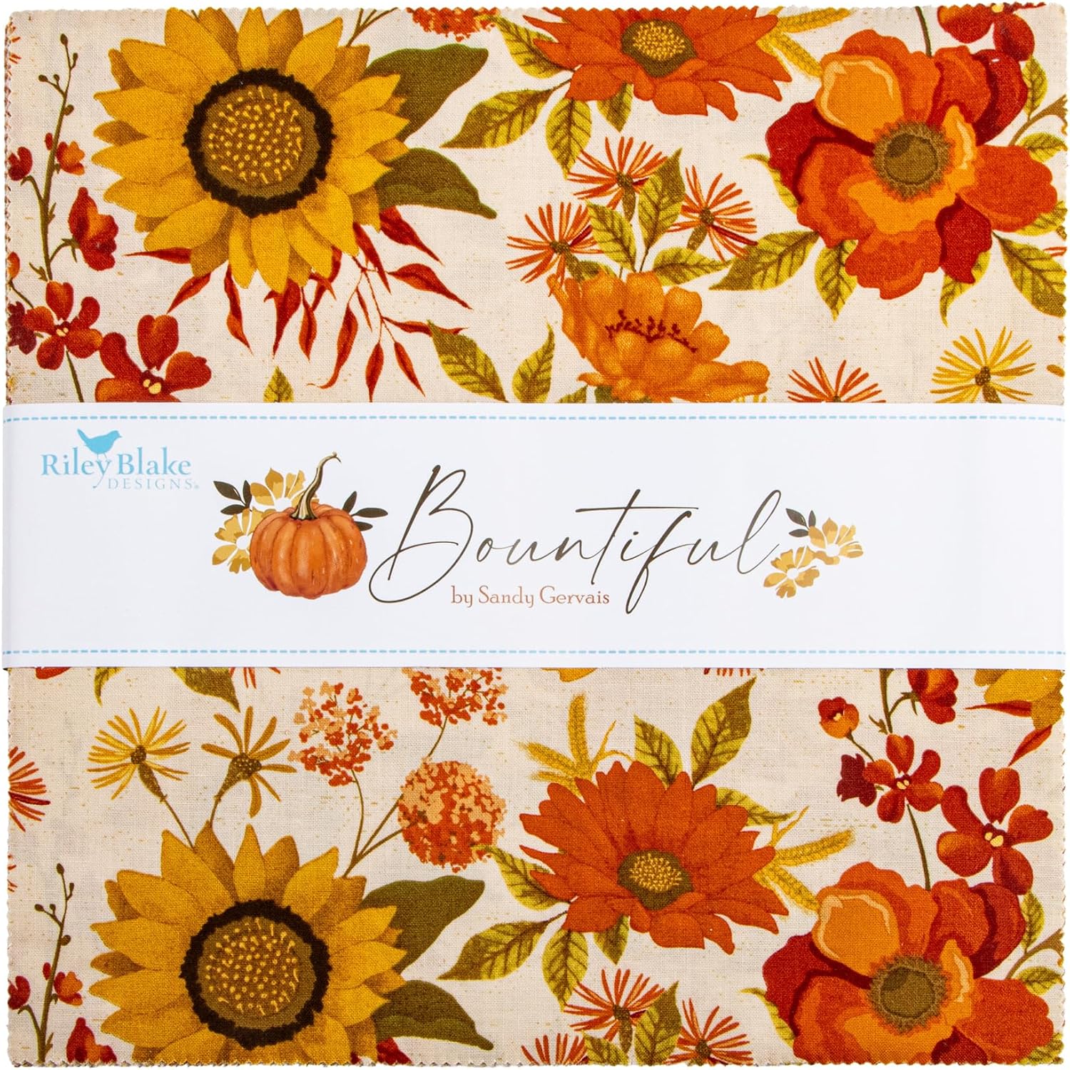 Sandy Gervais Bountiful 10" Stacker 42 10-inch Squares Layer Cake Riley Blake Designs 10-17860-42