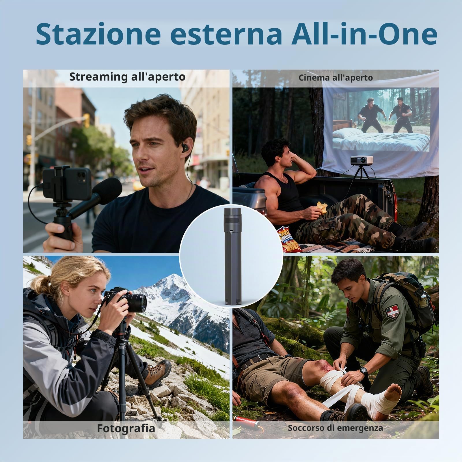 Elfcam - Batteria portatile per Starlink Mini,166.5 Wh / 45000 mAh, alimentazione esterna DC 30 V, autonomia fino a 9 ore, power bank USB-C PD 65 W per smartphone, computer, tablet fotocamera