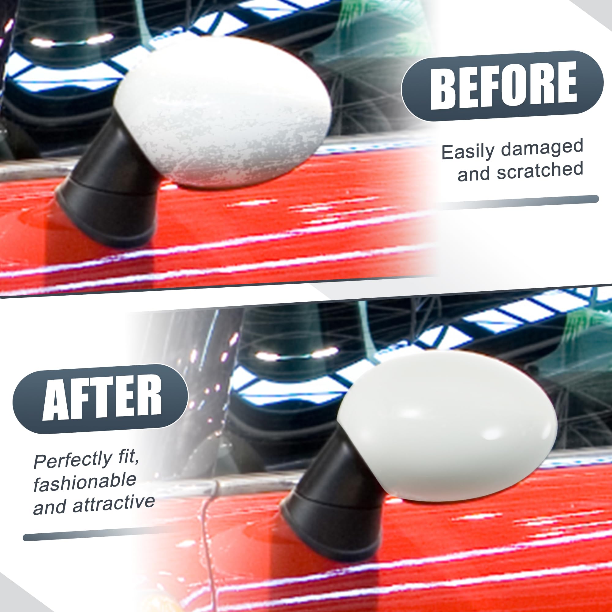 QUARKZMAN Cubierta de Espejo Retrovisor de Coche para Lado de Conductor de Pasajero para BMW para Mini Clubman R55 Hatchback Cooper R56 Convertible R57 Trims Blanco
