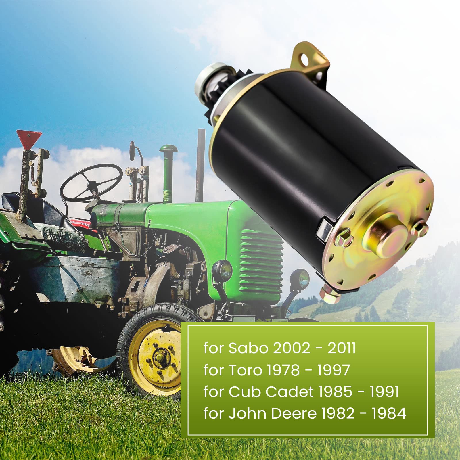 maXpeedingrods Motor de Arranque, 12V Motor de Marcha para 8 a 16 HP 11-17, Sustituye a Cortacésped con Conductor, Compatible con 497595 693054 494990 394805 499521, Inicio Rápido y Instalación Fácil | 12V Sustituye a Cortacésped con Conductor, Compatible