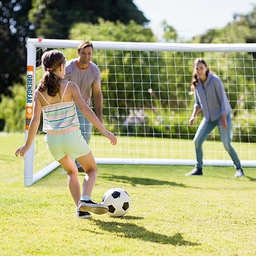 Miniatura 6 de ORIENGEAR Soccer Goal, 12x610x6.58x66x4 Full Size Soccer Goals for Backyard, Soccer Net with Training Discs, Portable Soccer Goal for Kids and