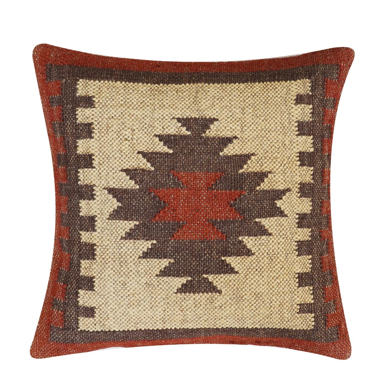 LKGSM RUGS Heavy Handwoven Kilim Pillow Cover 18x18 Square Indian Outdoor Cushions Cover Decorative Throw Pillow Cases (DN 32) โ image 1