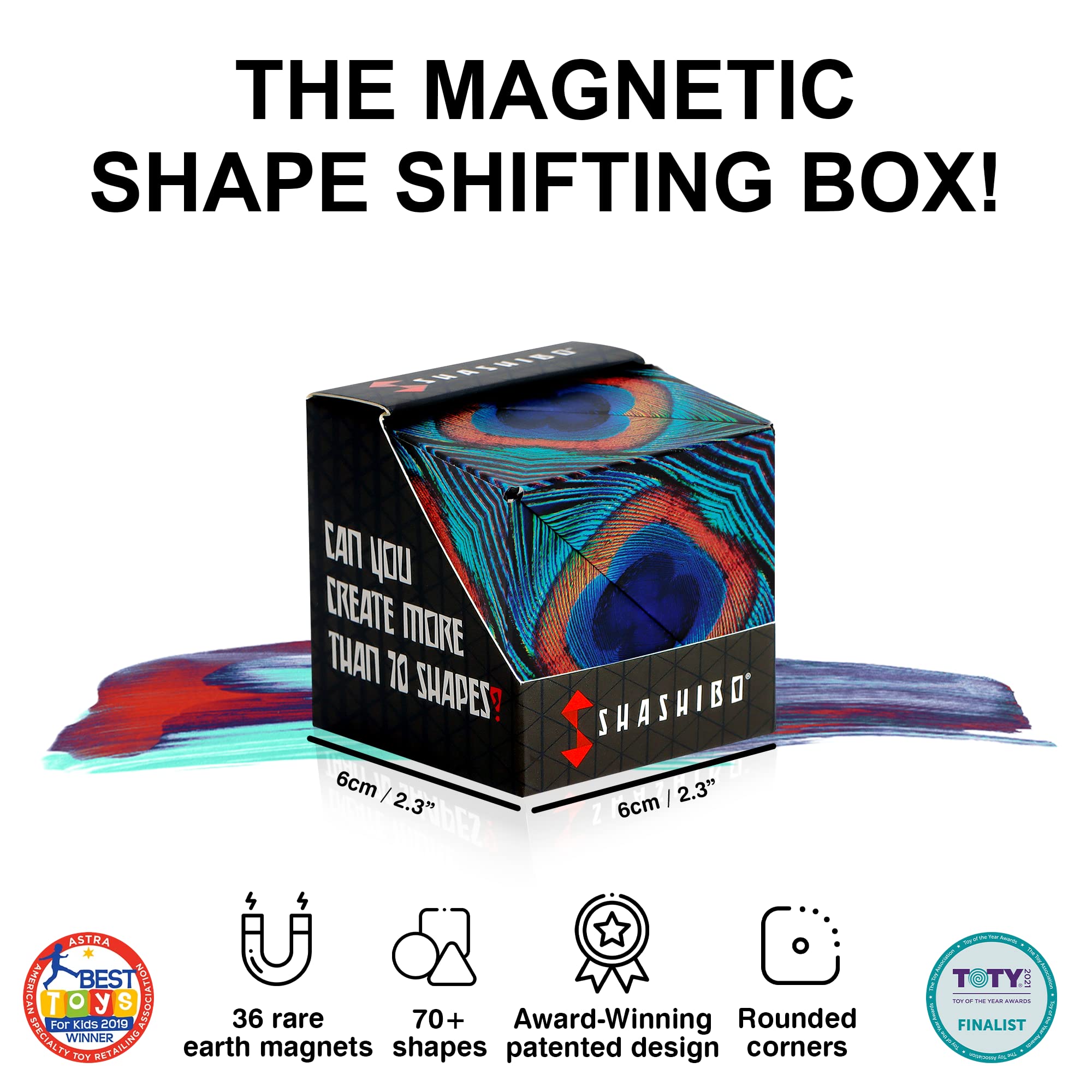 Buy SHASHIBO Shape Shifting Box AwardWinning, Patented Fidget Cube w/ 36 Rare Earth