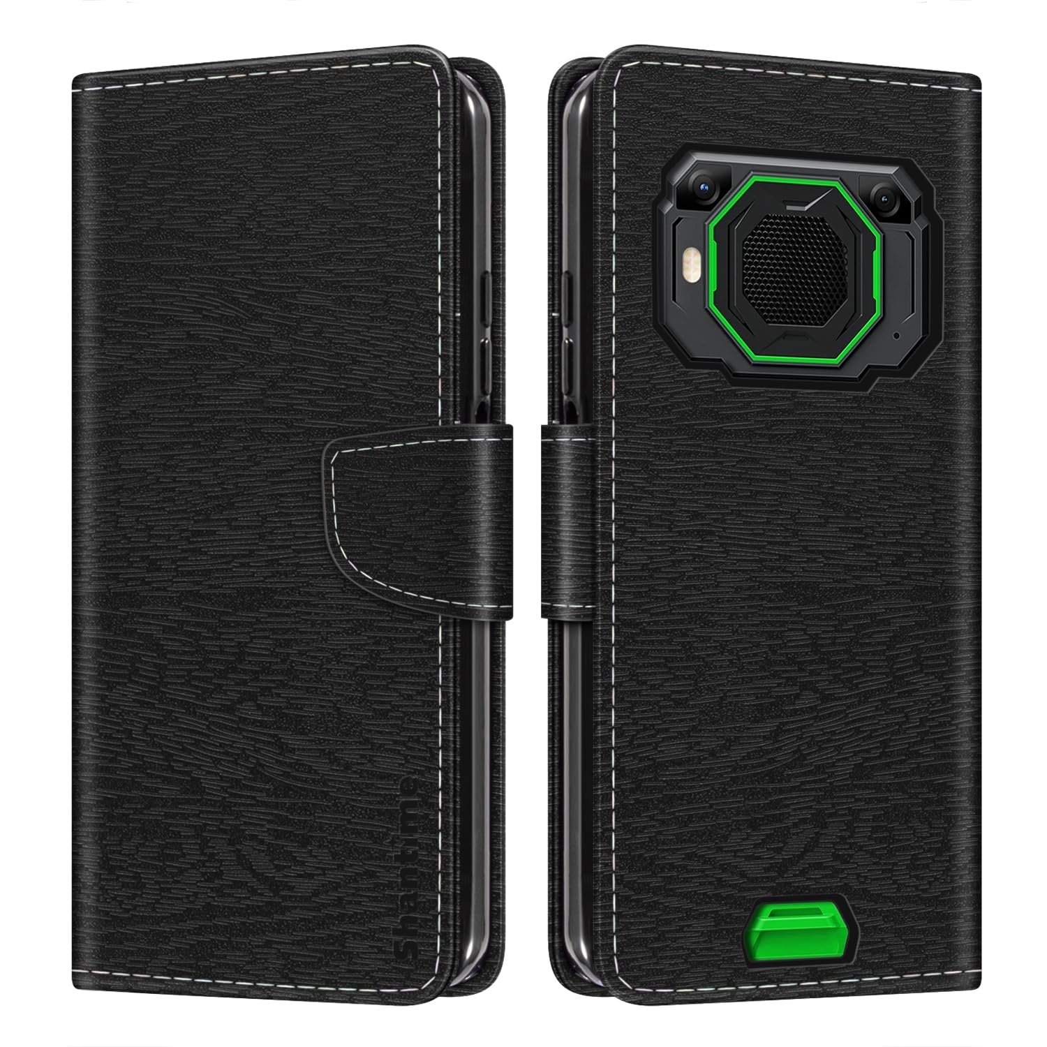 Custodia In Pelle PU Con Righe Per Blackview BV6200 Plus – Cover Portafoglio A 360° Con Chiusura Magnetica, Portacarte E Stand (Blu) - 4